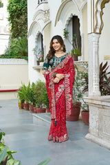 SIYA CREATION Presents Exquisite Sarees Made From Pure Bandhej Fabric