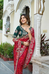 SIYA CREATION Presents Exquisite Sarees Made From Pure Bandhej Fabric