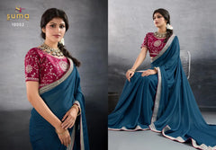 Suma Designer Sarees Crafted From Premium Star Georgette Fabric Offer A Luxurious Drape