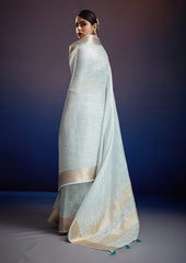 Premium Powder Mist Linen Silk Saree – Soft, Breathable & Stylish