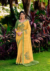 SR Sarees Featuring A Soft Cotton Weaving Border Combine Traditional Weaving Techniques With Premium Cotton Fabric