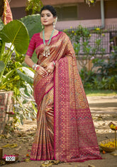 Bunawat Sarees Crafted From Premium Dharmavaram Silk Showcase Exquisite Craftsmanship