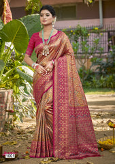 Bunawat Sarees Crafted From Premium Dharmavaram Silk Showcase Exquisite Craftsmanship