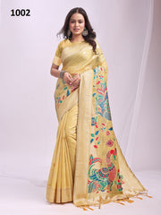 Astita Sarees With Linen Cotton and Permuim Crafted Lien Cotton