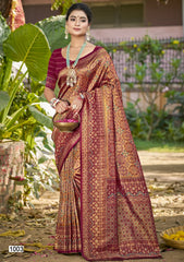 Bunawat Sarees Crafted From Premium Dharmavaram Silk Showcase Exquisite Craftsmanship