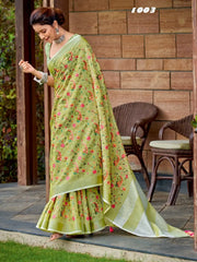 Astita Sarees Crafted From Linen Cotton Offer A Sophisticated Combination Of Natural Fibers