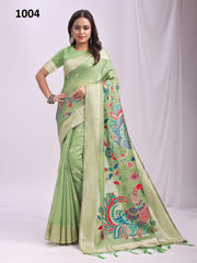 Astita Sarees With Linen Cotton and Permuim Crafted Lien Cotton