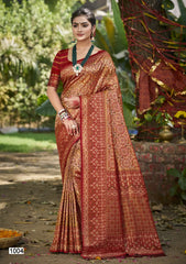 Bunawat Sarees Crafted From Premium Dharmavaram Silk Showcase Exquisite Craftsmanship