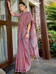 Astita Sarees Crafted From Linen Cotton Offer A Sophisticated Combination Of Natural Fibers