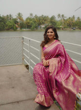 Kasturi Trendz Banarasi Soft Silk Sarees Crafted with Fine Silk