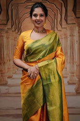 KASTURI TRENDZ Presents A Banarasi Soft Silk Saree That Exemplifies Refined Craftsmanship
