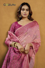 GOBUNI Sarees Are Crafted From Premium Spun Cotton Offering A Soft And Breathable Fabric