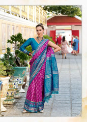 Rajpath Fabrics Presents Sarees Made From Soft Ikkat Silk Showcasing Expert Craftsmanship