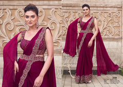 Mahotsav Sarees Crafted With Satin Silk Blend Elegance And Comfort Offering A Smooth