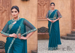 Mahotsav Sarees Crafted With Satin Silk Blend Elegance And Comfort Offering A Smooth
