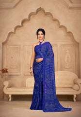 Ruchi Sarees With Chiffon Bandhni Combine Traditional Craftsmanship With Elegant Fabric Choice