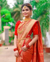 Kp Creation Sarees Feature Premium Soft Lichi Silk Cloth Known For Its Smooth Texture