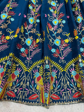 QRC Navy Blue Embroidered Lehenga Choli Set – Elegant Traditional Wear