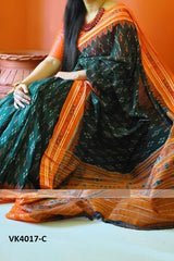 Vakratund Sarees Are Highly Crafted With Original Linen Fabric With Silver Zari Patta and Digital Print