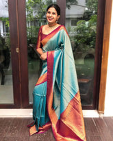 KP Creation Sarees Feature Premium Soft Lichi Silk Cloth Known For Its Smooth Texture