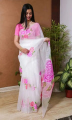 The Vakratund Sarees Printed Organza Collection Showcases Exquisite Craftsmanship