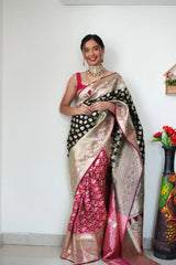 KP CREATION Sarees Feature Premium Soft Cotton Silk Fabric Offering A Perfect Balance