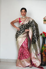 KP CREATION Sarees Feature Premium Soft Cotton Silk Fabric Offering A Perfect Balance