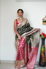 KP CREATION Sarees Feature Premium Soft Cotton Silk Fabric Offering A Perfect Balance