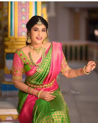 KP CREATION Sarees Showcase A Stunning Rich Pallu Paired With Intricate Jacquard Work