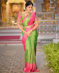 KP CREATION Sarees Showcase A Stunning Rich Pallu Paired With Intricate Jacquard Work