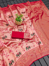 KP CREATION Elephant Print Silk Saree Collection