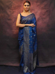 Kp Creation Sarees Feature Premium Soft Lichi Silk Fabric Known For its Smooth Texture