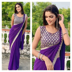 JR Sarees Crafted With Georgette Fabric Offer A Lightweight And Elegant Drape Ideal For Both Casual And Formal
