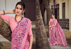 Vipul Wetless Frabic Saree With Vibrant Sarees And Lightweight Frabic