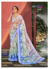 Vipul Dal Mos Sarees Offers A Refiend Blend Of Traditional Carftsmanship