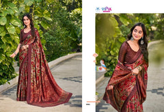 Vipul Chiffon Sarees With Vibrant Color Sarees With Lihghtweight Chiffon Fabric