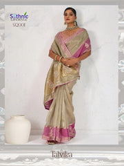 Sethnic Lifestyle Sarees Crafted From A Refined Blend Of Tissue And Linen Fabrics