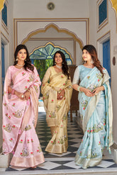 Siya Creation Saree Are Crafted With High Quality Of Kota Crystal And Thread Work