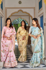 Siya Creation Saree Are Crafted With High Quality Of Kota Crystal And Thread Work