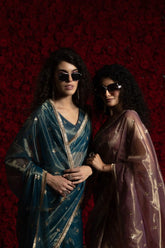 AKSHAYA Sarees Crafted From Fine Net Organza Feature Exquisite Handwork Lace Detailing