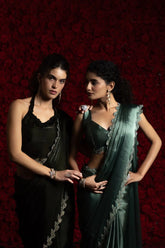 The Mehek Saree Made From Premium Tissue Chiffon Offers A Luxurious Feel with Smooth Texture