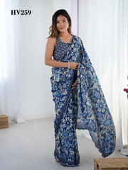 FASHION BERRY Sarees Feature Heavy Chinnon Fabric Prized For Its Soft Texture And Elegant Drape