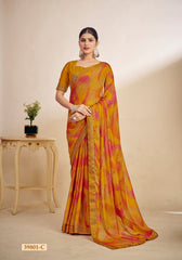 RUCHI SAREES - Vibrant Chiffon Sarees in Multiple Colors with Elegant Patterns