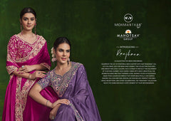 MAHOTSAV: Elegant Embroidered Saree Collection in Crepe and Satin
