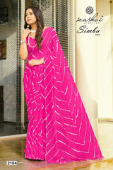 Kashvi Creation Georgette Lahariya Print offers a lightweight and elegant fabric choice