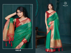 Mehek Sarees Are Highly Crafted With Jacquard Fabric With Vibrant Color