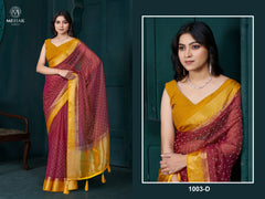 Mehek Sarees Are Highly Crafted With Jacquard Fabric With Vibrant Color