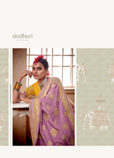 Kimora Saree Are Highly Crafted With Pure Dola Silk To Offer Luxrious Drape With Vibrant Color