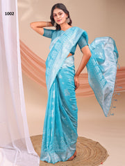 Astita Sarees Are Crafted With Premium Lien Cotton Sarees With vibrant Color