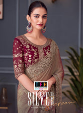 The Fashion Hub Presents Glass Feel Double Tone Silk Sarees